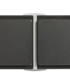 Opbouw Wandcontactdoos (wcd) 2-voudig RA IP54 Lichtgrijs/donkergrijs Spatwaterdicht