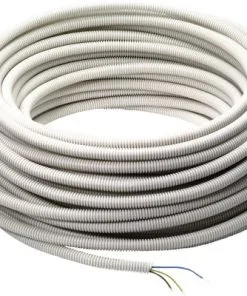 PROFILE Flexibele Voorbedrade Buis 16 Mm 5/8" Grijs 50 Meter (3x2,5 Mm²)
