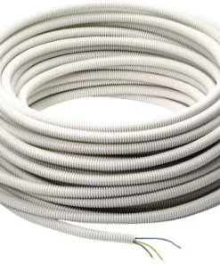 PROFILE Flexibele Voorbedrade Buis 16 Mm 5/8" Grijs 100 Meter (3x2,5 Mm²)