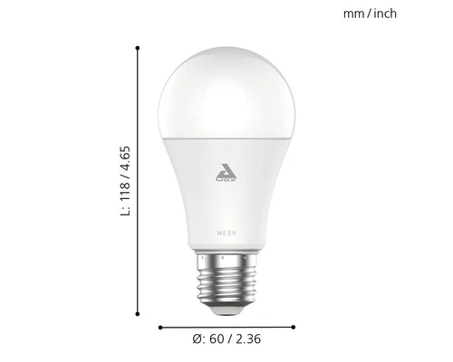 EGLO CROSSLINK-C LED Lamp E27/9W A60 Warmwit Mat 4 EGLO CROSSLINK-C LED Lamp E27/9W A60 Warmwit Mat - Afbeelding 4