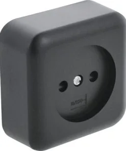 Q-LINK Opbouw Wandcontactdoos 1-voudig Zwart