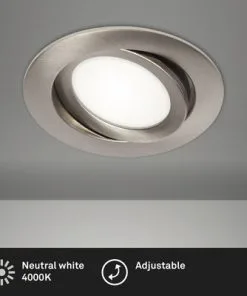 BRILONER LED Inbouwspot 7114 Ø 106 Mm Nikkel Mat