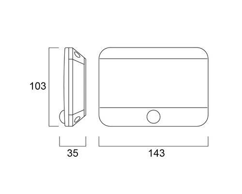 SYLVANIA Draadloze LED Armatuur Wall Square Sense Zilver 2 SYLVANIA Draadloze LED Armatuur Wall Square Sense Zilver - Afbeelding 2