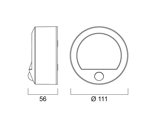 SYLVANIA Draadloze LED Armatuur Wall Sense Zwart 2 SYLVANIA Draadloze LED Armatuur Wall Sense Zwart - Afbeelding 2
