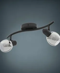 EGLO Plafondspot Pollica 2-lichts Zwart