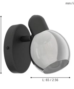 EGLO Plafondspot Pollica 1-lichts Zwart -Binnenverlichting Verkoopwinkel DV 8 10079464 06 4c DE 20210126051653