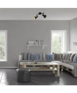 FLAIR Opbouwspot Alrakis 2-lichts Zwart-goud -Binnenverlichting Verkoopwinkel DV 8 10090312 04 4c DE 20210304051654