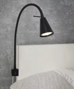 BRILONER LED Wandlamp Met Bevestigingsplaat Zwart