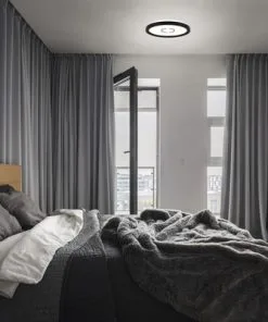 BRILONER LED Plafonniere 3175-015 Met Backlight Ø 19 Cm Zwart