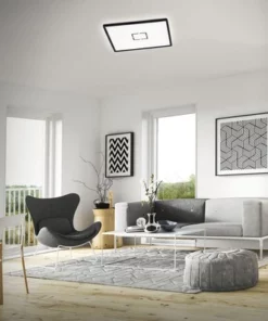 BRILONER LED Plafonniere 3393-015 Met Backlight 42x42 Cm Zwart