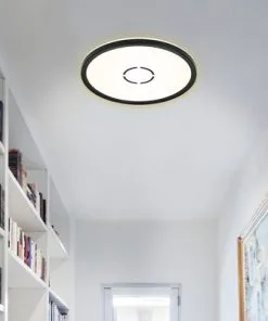 BRILONER LED Plafonniere 3391-015 Met Backlight Ø 29 Cm Zwart