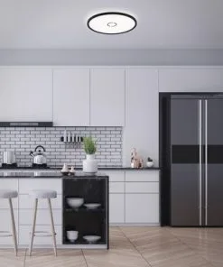 BRILONER LED Plafonniere 3392-015 Met Backlight Ø 42 Cm Zwart