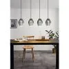 EGLO Hanglamp Estanys 4-lichts Nikkel/zwart