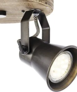 BRILLIANT Opbouwspot Dorisa 2-lichts Zwart/bruin -Binnenverlichting Verkoopwinkel DV 8 10137782 08 4c DE 20190717051755