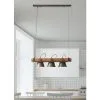 BRILLIANT Hanglamp Decca 3-lichts Hout-zwart
