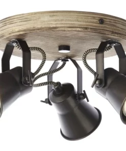 BRILLIANT Opbouwspot Dorisa 3-lichts Zwart/bruin -Binnenverlichting Verkoopwinkel DV 8 10137792 01 4c DE 20201016101651