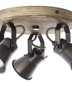 BRILLIANT Opbouwspot Dorisa 3-lichts Zwart/bruin -Binnenverlichting Verkoopwinkel DV 8 10137792 02 4c DE 20201016101650