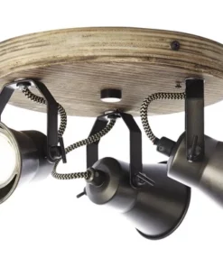 BRILLIANT Opbouwspot Dorisa 3-lichts Zwart/bruin -Binnenverlichting Verkoopwinkel DV 8 10137792 03 4c DE 20201016101650