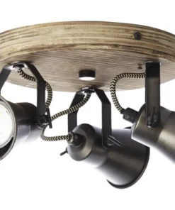 BRILLIANT Opbouwspot Dorisa 3-lichts Zwart/bruin -Binnenverlichting Verkoopwinkel DV 8 10137792 04 4c DE 20190717051755