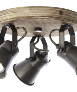 BRILLIANT Opbouwspot Dorisa 3-lichts Zwart/bruin -Binnenverlichting Verkoopwinkel DV 8 10137792 05 4c DE 20190717051755