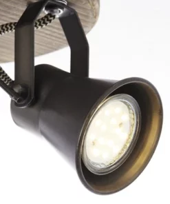 BRILLIANT Opbouwspot Dorisa 3-lichts Zwart/bruin -Binnenverlichting Verkoopwinkel DV 8 10137792 07 4c DE 20190717051755