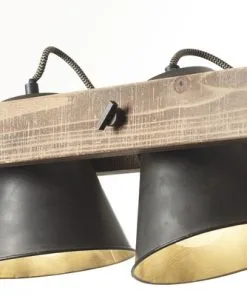 BRILLIANT Hanglamp Decca 2-lichts Hout-zwart -Binnenverlichting Verkoopwinkel DV 8 10137794 09 4c DE 20190717051754