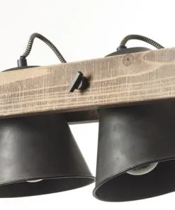 BRILLIANT Hanglamp Decca 2-lichts Hout-zwart -Binnenverlichting Verkoopwinkel DV 8 10137794 10 4c DE 20190717051754