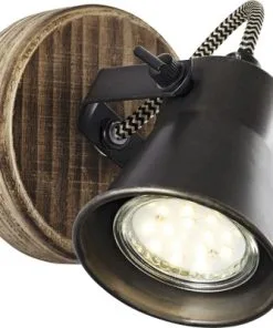 BRILLIANT Opbouwspot Dorisa Zwart/bruin -Binnenverlichting Verkoopwinkel DV 8 10137803 06 4c DE 20190717051755