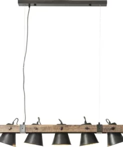 BRILLIANT Hanglamp Decca 5-lichts Hout-zwart -Binnenverlichting Verkoopwinkel DV 8 10137805 08 4c DE 20201015104754