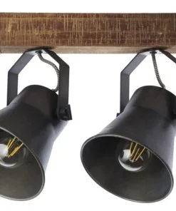 BRILLIANT Opbouwspot Op Balk Decca 2-lichts Zwart/bruin -Binnenverlichting Verkoopwinkel DV 8 10137810 05 4c DE 20190717051755