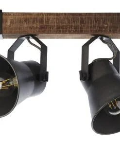 BRILLIANT Opbouwspot Op Balk Decca 2-lichts Zwart/bruin -Binnenverlichting Verkoopwinkel DV 8 10137810 07 4c DE 20190717051755