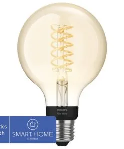 PHILIPS Hue White LED Filament Lamp E27/7W G93