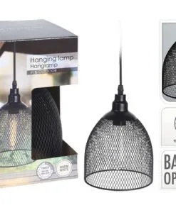 Hanglamp Zwart Ø 16 Cm H 21 Cm