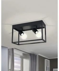 EGLO Plafondlamp Silentina 2-lichts Zwart