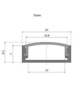 LED-strip Profiel LP20 Aluminium 200 Cm -Binnenverlichting Verkoopwinkel DV 8 10172993 05 4c CH 20200204121656