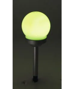 LED Solar Sokkellamp Met Bol Ø 10 Cm RGBW 33 Cm Zilver -Binnenverlichting Verkoopwinkel DV 8 10183105 06 4c DE 20211025212444