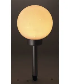 LED Solar Sokkellamp Met Bol Ø 20 Cm RGBW 50 Cm Zilver -Binnenverlichting Verkoopwinkel DV 8 10183106 03 4c DE 20211025212344