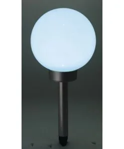 LED Solar Sokkellamp Met Bol Ø 20 Cm RGBW 50 Cm Zilver -Binnenverlichting Verkoopwinkel DV 8 10183106 07 4c DE 20211025212841