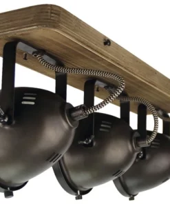 CHERICONI Plafondspot Bella 3-lichts Hout-grijs -Binnenverlichting Verkoopwinkel DV 8 10185099 03 4c NL 20201229104655