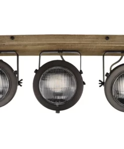 CHERICONI Plafondspot Bella 3-lichts Hout-grijs -Binnenverlichting Verkoopwinkel DV 8 10185099 05 4c NL 20201229104655