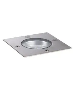 PAULMANN Plug & Shine Grondinbouwspot Vierkant IP65 24V Zilver