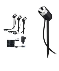 PAULMANN Plug & Shine Grondspot Pike IP65 24V Antraciet (basisset)