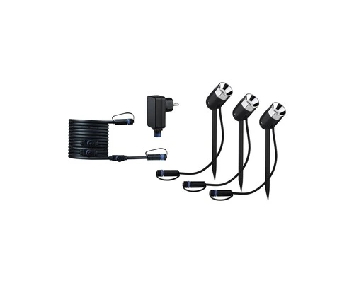 PAULMANN Plug & Shine Grondspot Pike IP65 24V Antraciet (basisset) 2 PAULMANN Plug & Shine Grondspot Pike IP65 24V Antraciet (basisset) - Afbeelding 2