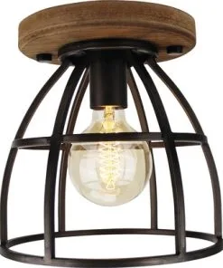 CHERICONI Plafondlamp Aperto Ø 25 Cm Burned Steel