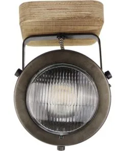 CHERICONI Plafondspot Bella 1-lichts Hout-grijs -Binnenverlichting Verkoopwinkel DV 8 10186303 08 4c NL 20201229104755