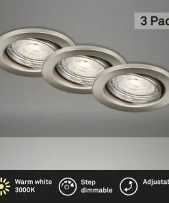 BRILONER LED Inbouwspot Set 7050 Ø 86 Mm Nikkel Mat, 3 Stuks 7 BRILONER LED Inbouwspot Set 7050 Ø 86 Mm Nikkel Mat, 3 Stuks -Binnenverlichting Verkoopwinkel DV 8 10243696 05 4c DE 20221005101652