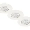 BRILONER LED Inbouwspot Set 7146 Ø 90 Mm Wit, 3 Stuks