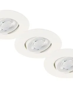 BRILONER LED Inbouwspot Set 7146 Ø 90 Mm Wit, 3 Stuks