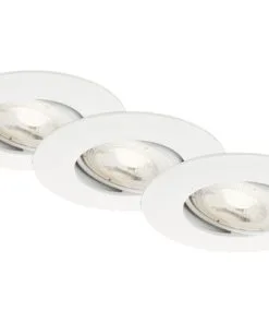 BRILONER LED Inbouwspot Set 7048 Ø 90 Mm Wit, 3 Stuks