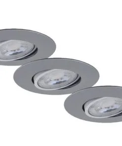 BRILONER LED Inbouwspot Set 7048 Ø 90 Mm Chroom Mat, 3 Stuks -Binnenverlichting Verkoopwinkel DV 8 10243741 03 4c DE 20210629094757
